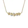 O Leaf Diamond Necklace and Ring Set in 9ct Yellow Gold sold by Gemondo Jewellery