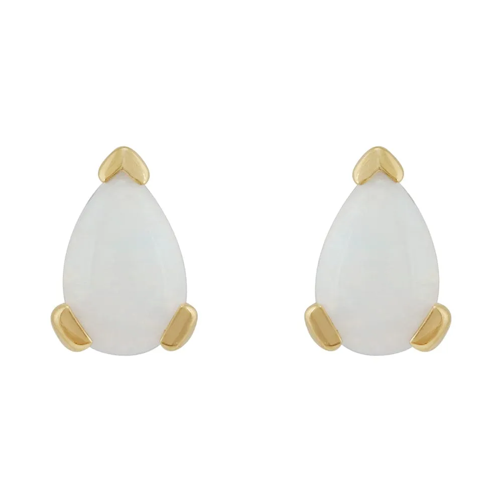Classic Pear Opal Single Stone Stud Earrings & Pendant Set in 9ct Yellow Gold sold by Gemondo Jewellery product image thumbnail 2