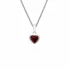 Classic Heart Garnet Stud Earrings & Pendant Set in 925 Sterling Silver sold by Gemondo Jewellery