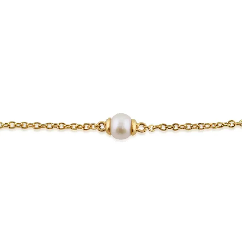 Classic Full Round Freshwater Pearl Bracelet in 9ct Yellow Gold sold by Gemondo Jewellery