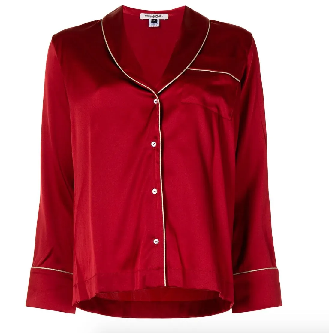 Curvy Red Silk Pyjama sold by Gilda & Pearl product image thumbnail 2