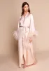 Camille Feather Trim Robe sold by Gilda & Pearl