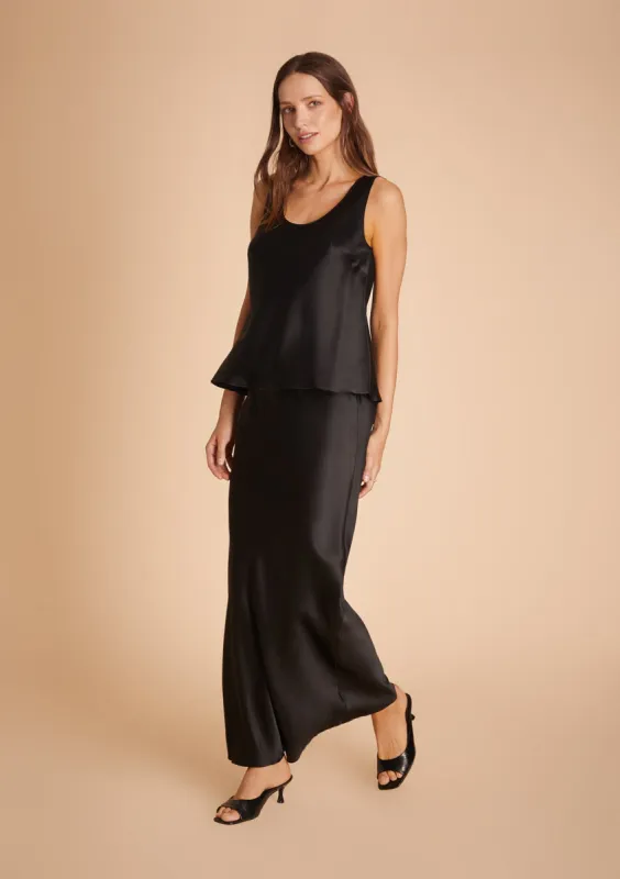 Aria Silk Maxi Skirt sold by Gilda & Pearl