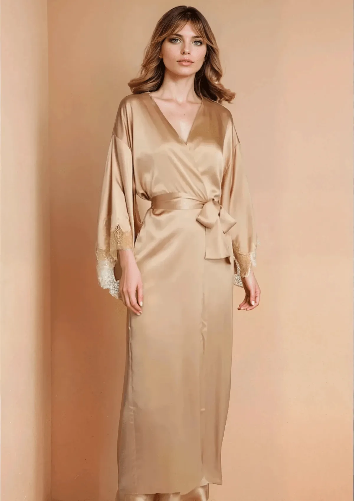 Long Robe Gold Almond sold by Gilda & Pearl product image thumbnail 2
