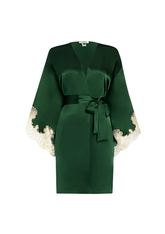 Mayfair Emerald Short Kimono sold by Gilda & Pearl