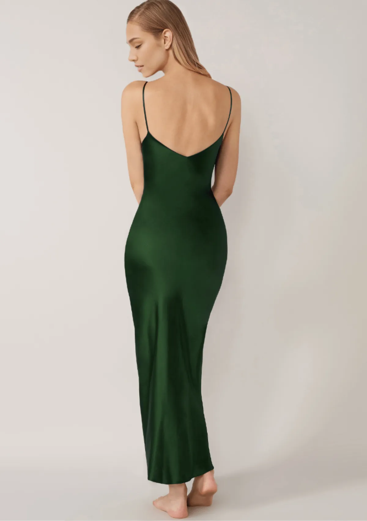 Emerald Long Silk Slip sold by Gilda & Pearl product image thumbnail 3