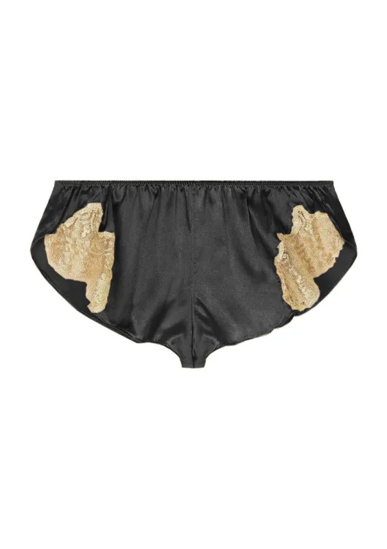 Mayfiar Black Silk Tap Pant made by Gilda & Pearl