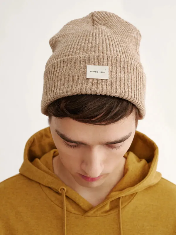 HANKI beanie, beige sold by Globe Hope