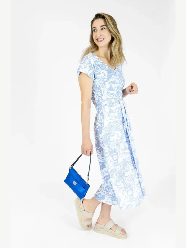 UNNUKKA dress, blue and white sold by Globe Hope