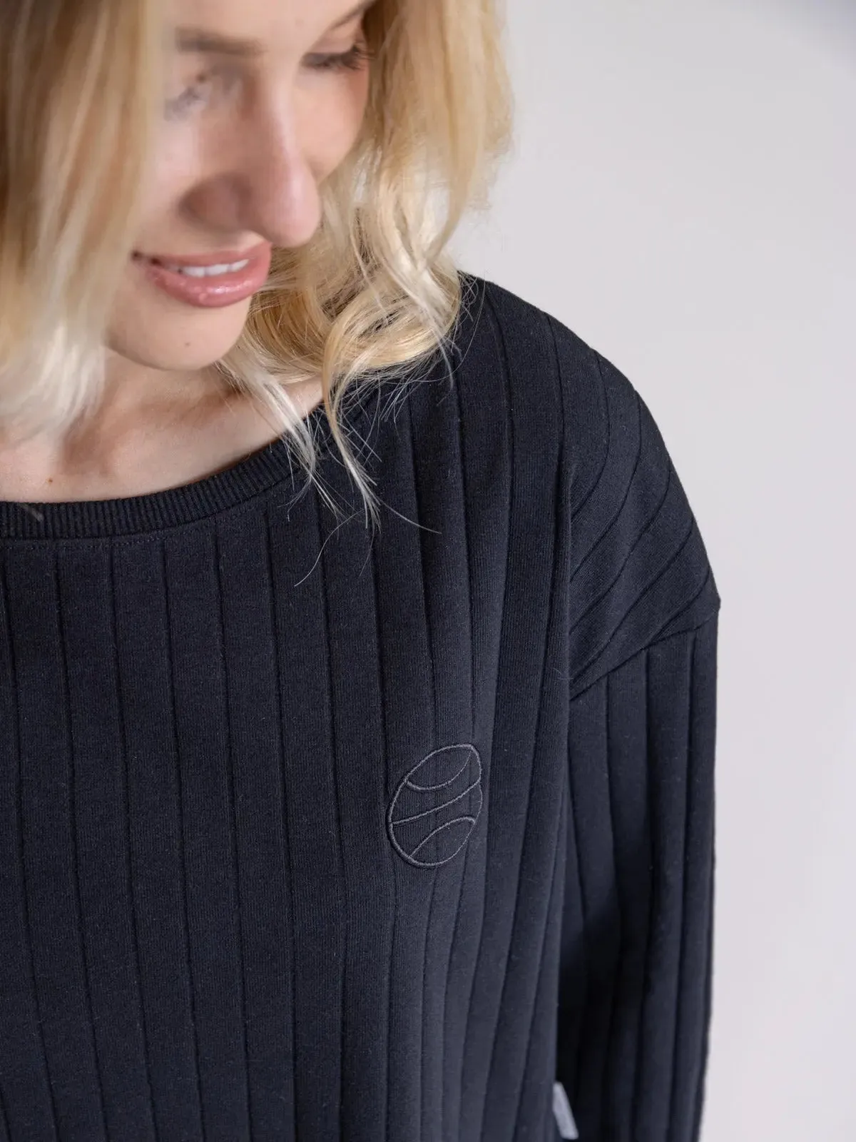 OLOS ribb shirt, black sold by Globe Hope product image thumbnail 5