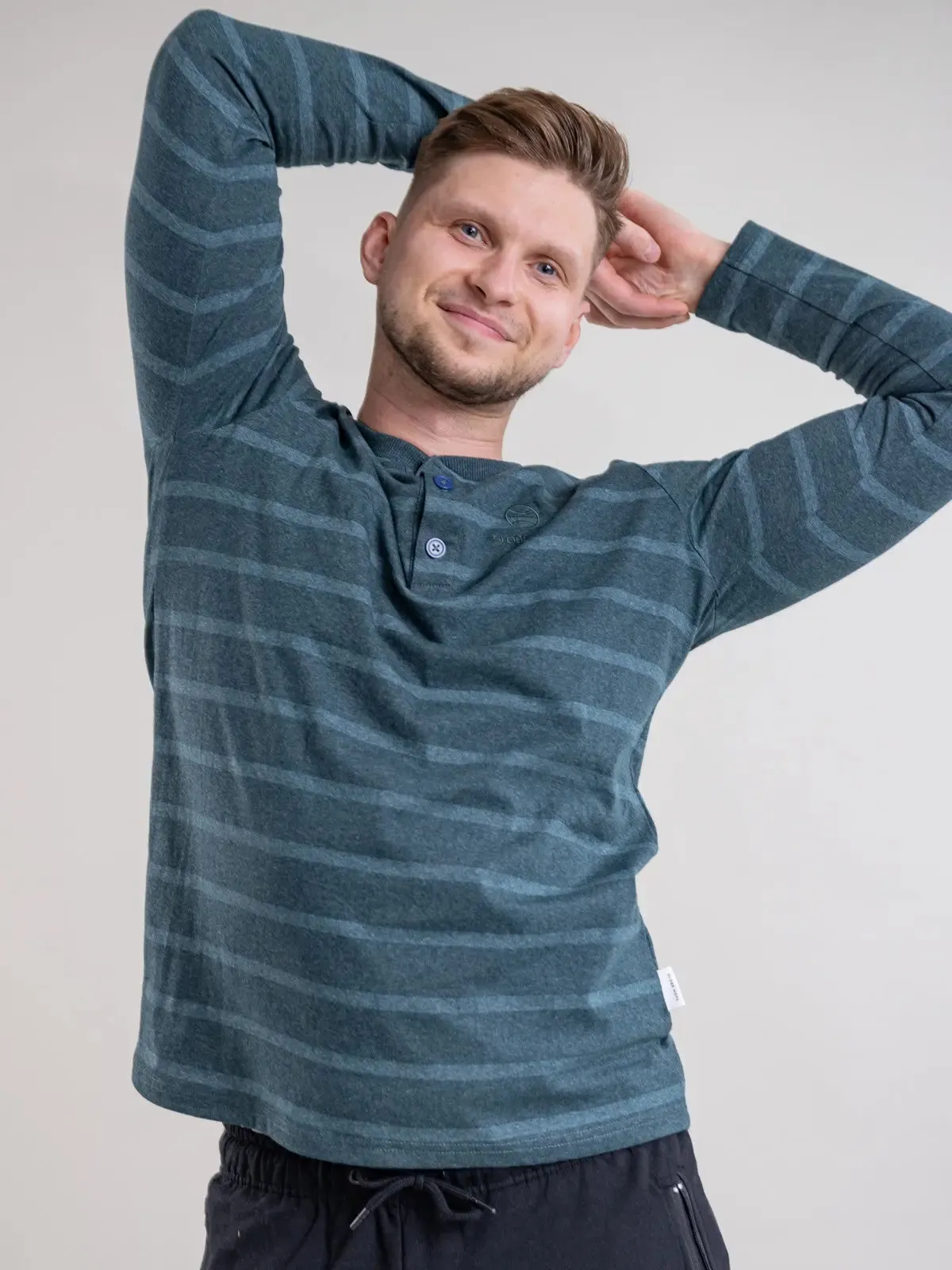 HESSONIITTI shirt, sea green striped sold by Globe Hope product image thumbnail 2