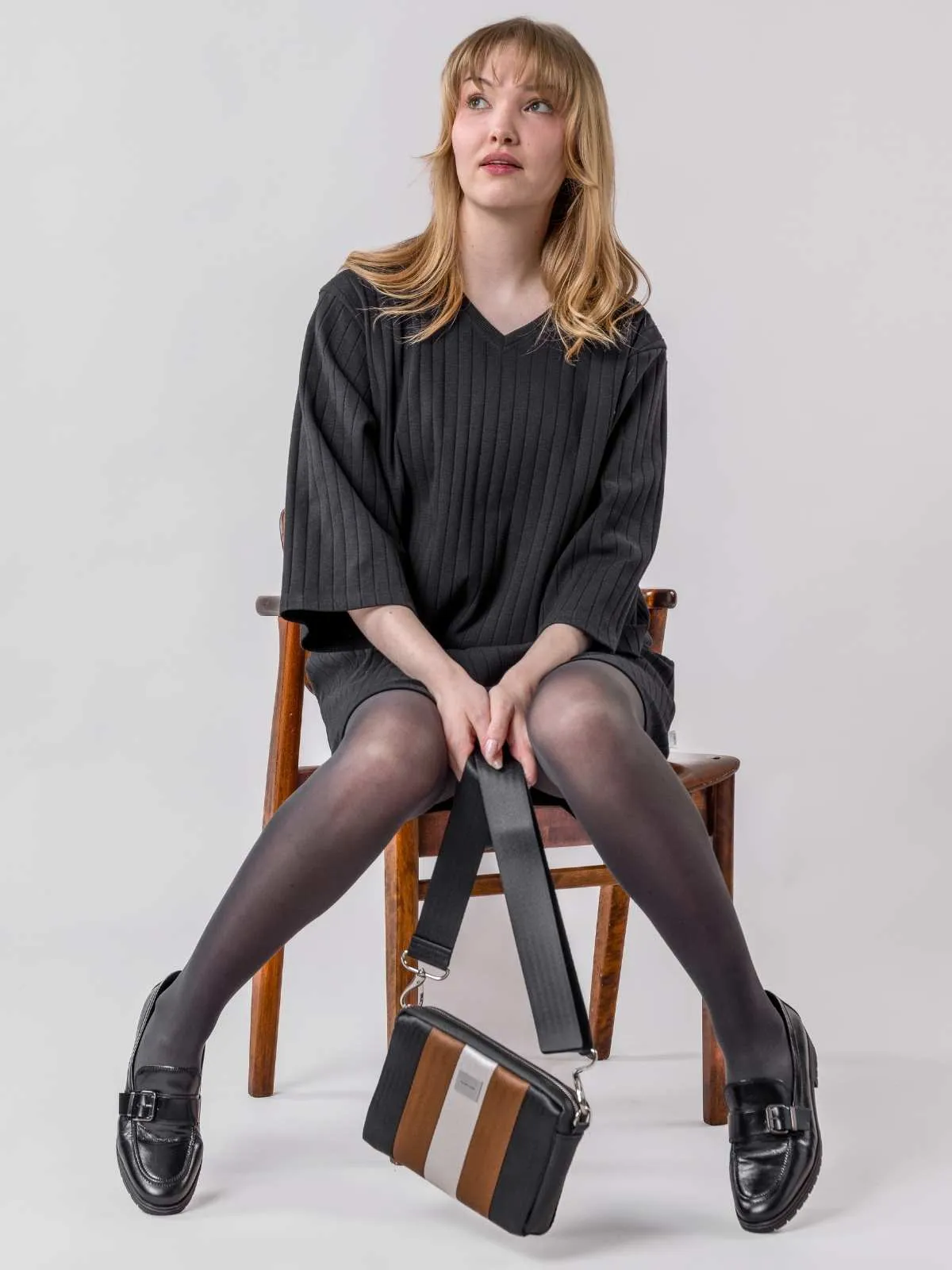 KASTE RAITA laukku, musta-ruskea-vaaleanharmaa sold by Globe Hope product image thumbnail 3