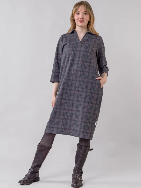 VALKAMA dress, grey checkered sold by Globe Hope