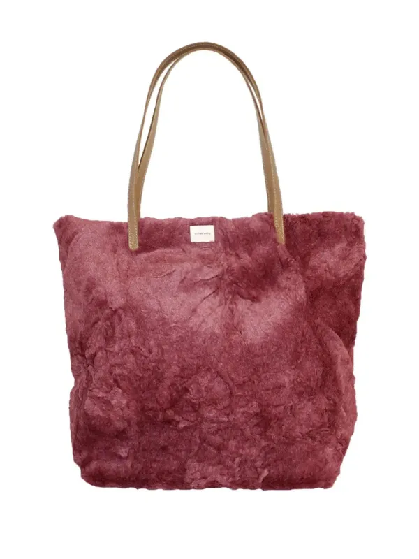 HAVU TOTE BAG, FAUX FUR PINK sold by Globe Hope