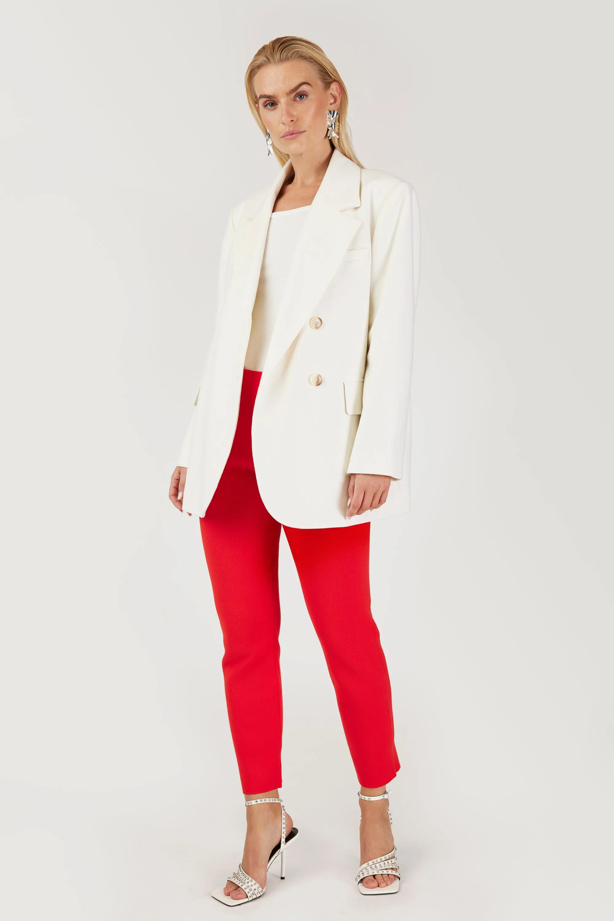 GOMAYE GMSONNY LONG KNITWARE TROUSERS TOMATO RED sold by Gomaye