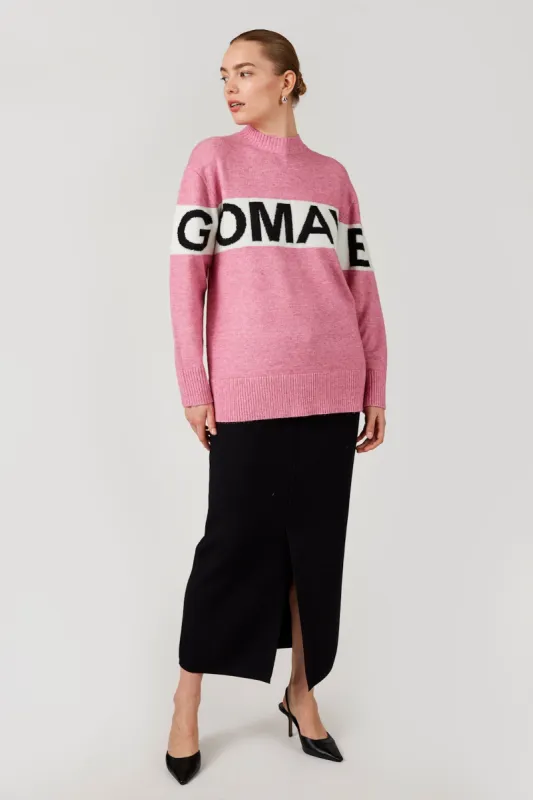 GOMAYE GMLOGO PULLOVER PINK sold by Gomaye