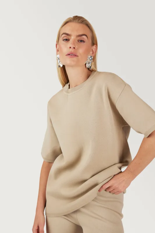 GOMAYE GMSONNY KNITWEAR TOP LIGHT TAUPE sold by Gomaye