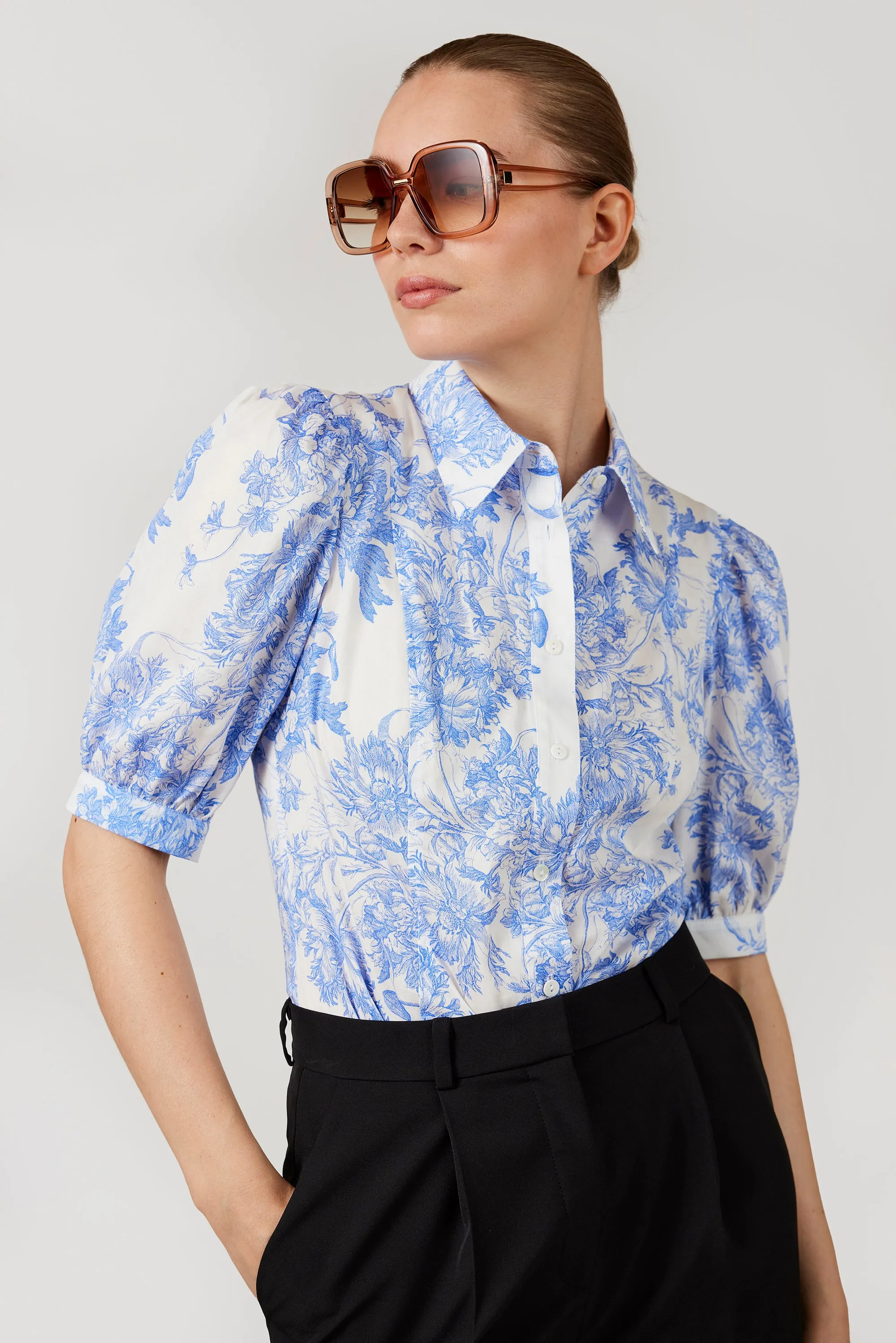 GOMAYE GMEVE SHIRT SEA BLUE sold by Gomaye