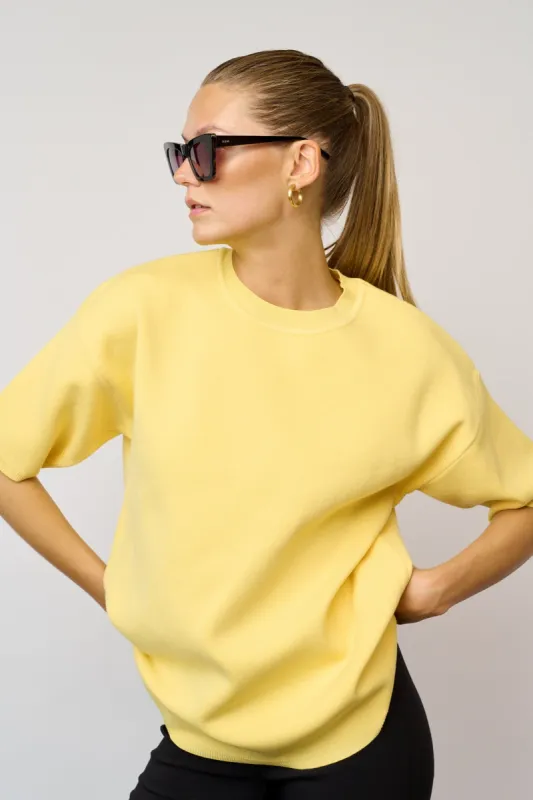 GOMAYE GMSONNY KNITWEAR TOP LIGHT YELLOW sold by Gomaye