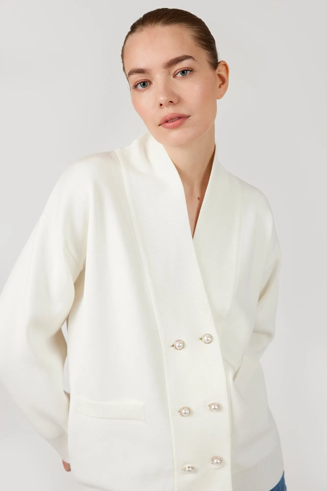 GOMAYE GMCATHI HEAVY KNIT CARDIGAN OFF WHITE sold by Gomaye product image thumbnail 4