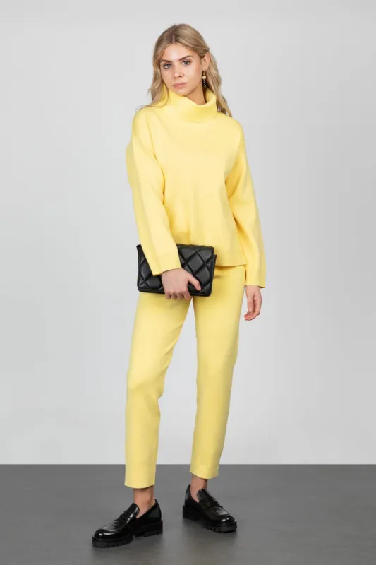 GOMAYE GMSONNY LONG KNITWARE TROUSERS LIGHT YELLOW sold by Gomaye