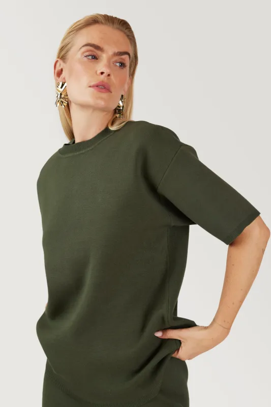 GOMAYE GMSONNY KNITWEAR TOP DARK OLIVE sold by Gomaye