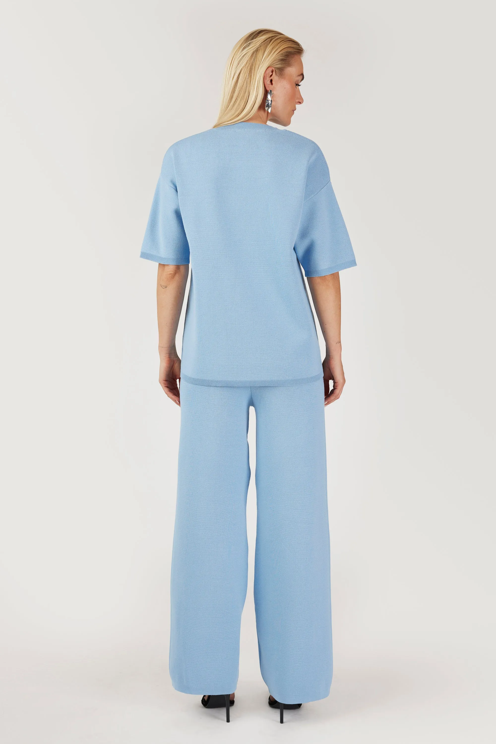 GOMAYE GMSONNY REGULAR KNITWARE TROUSERS PALE BLUE sold by Gomaye product image thumbnail 4