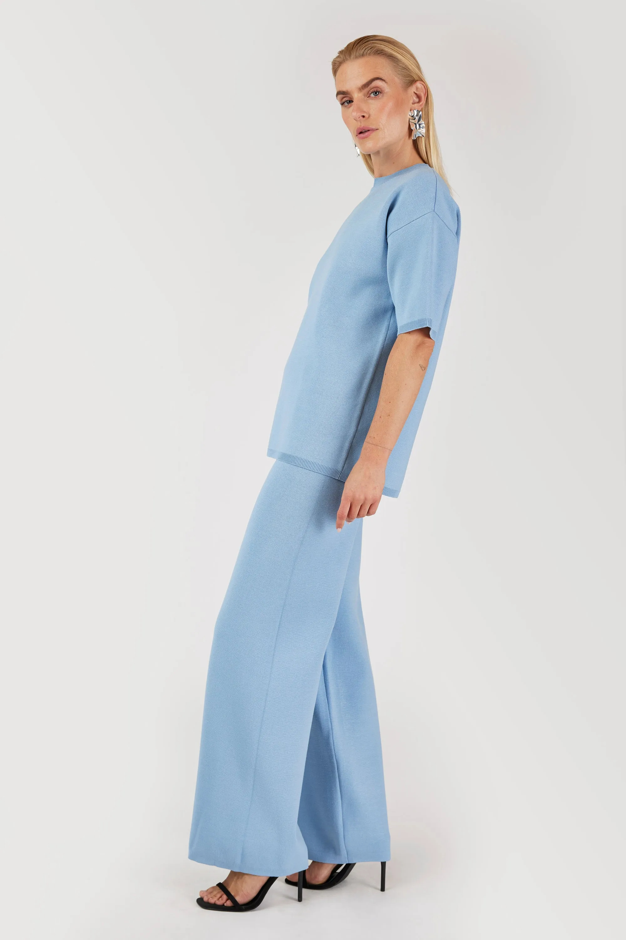 GOMAYE GMSONNY REGULAR KNITWARE TROUSERS PALE BLUE sold by Gomaye product image thumbnail 3