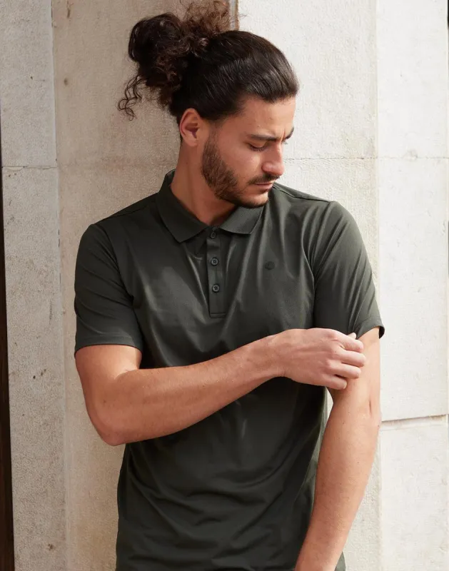 Palomino Polo Short Sleeve in Khaki sold by Gym+Coffee