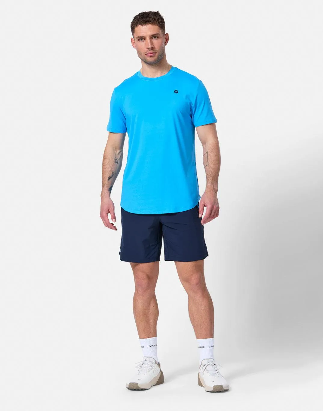 Coffee Tee in Cobalt sold by Gym+Coffee product image thumbnail 5