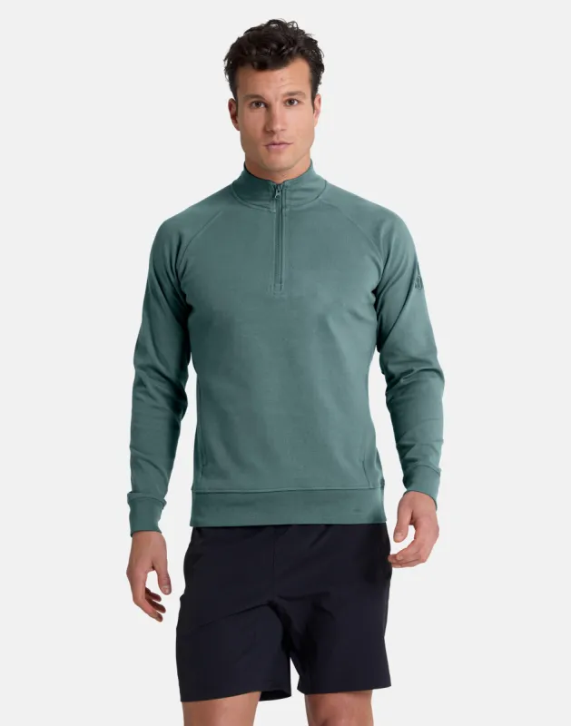 Chill Half Zip in Fern Green sold by Gym+Coffee