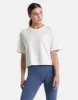 Boyfriend Crop Tee in Ivory White sold by Gym+Coffee