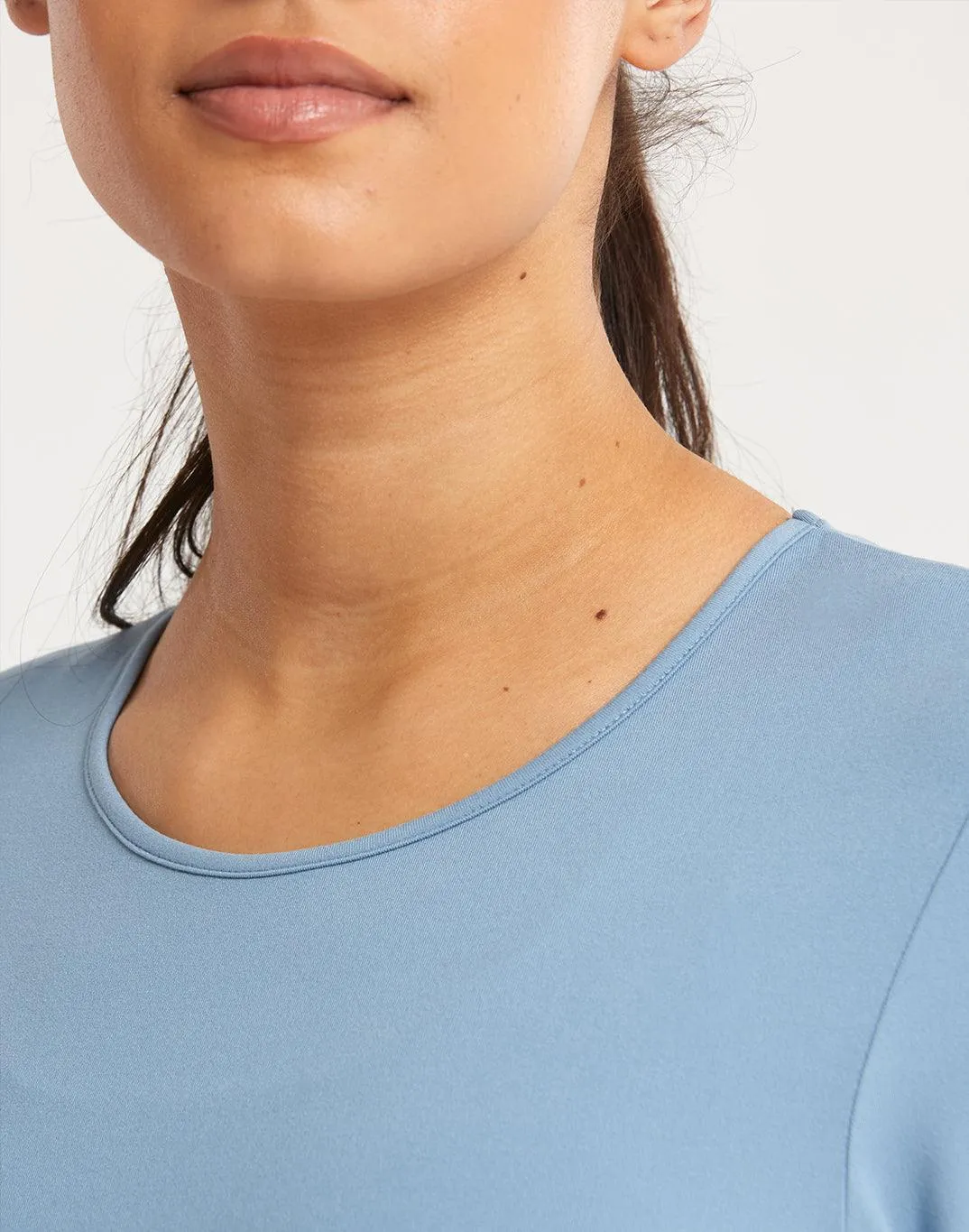 Womens Advantage Open Back Long Sleeve Tee in Cornflower Blue sold by Gym+Coffee product image thumbnail 3