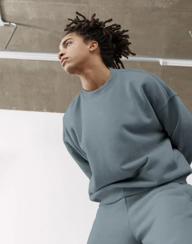 The Oversized Crew in Slate Grey sold by Gym+Coffee