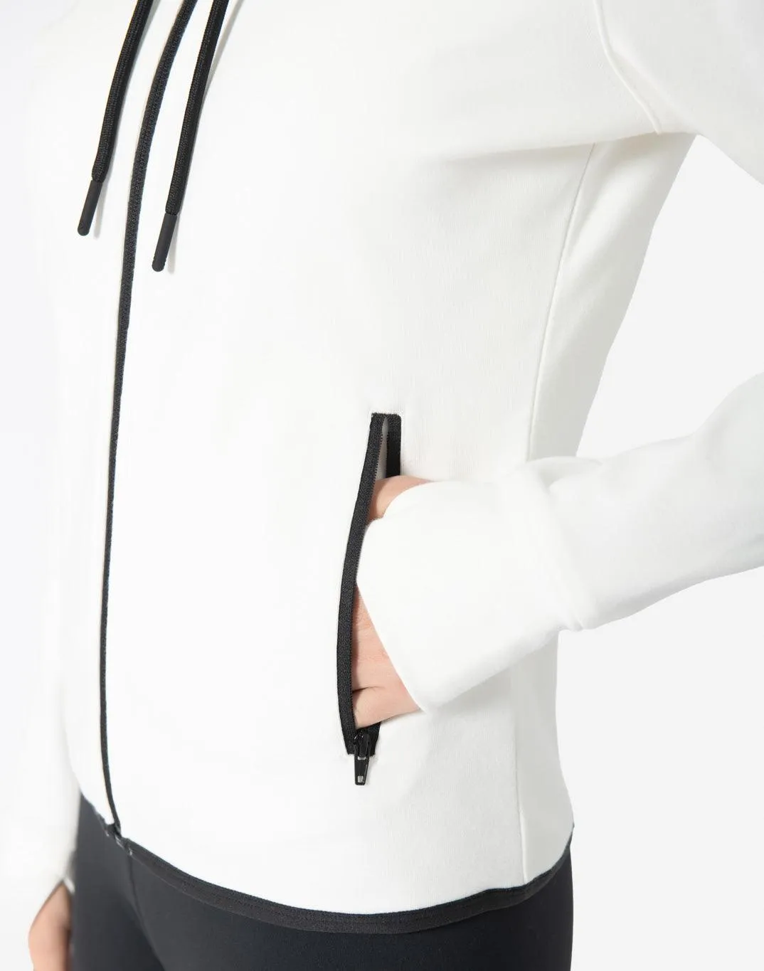 Chill Zip Hoodie in Ivory White sold by Gym+Coffee product image thumbnail 5