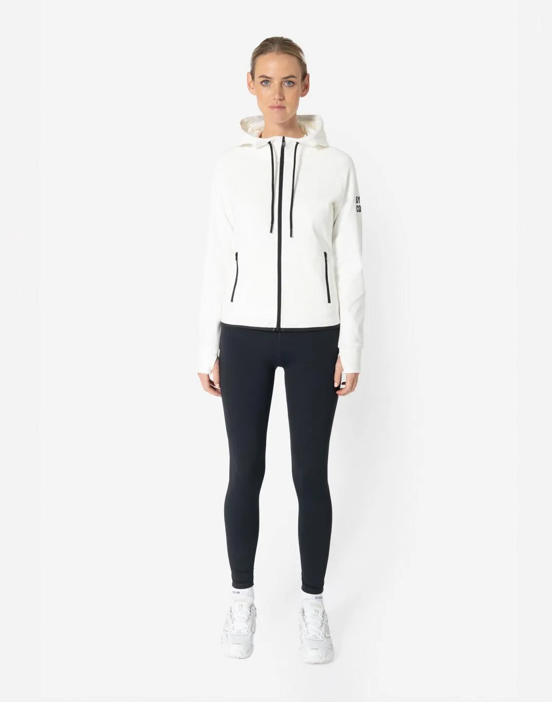 Chill Zip Hoodie in Ivory White sold by Gym+Coffee product image thumbnail 2