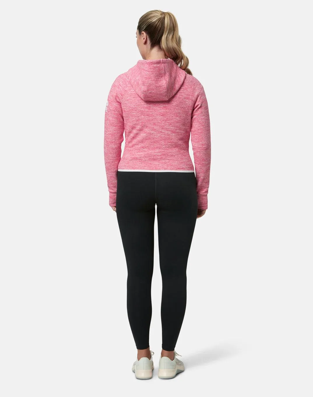 Pink Fleck Zip Crop Hoodie sold by Gym+Coffee product image thumbnail 4