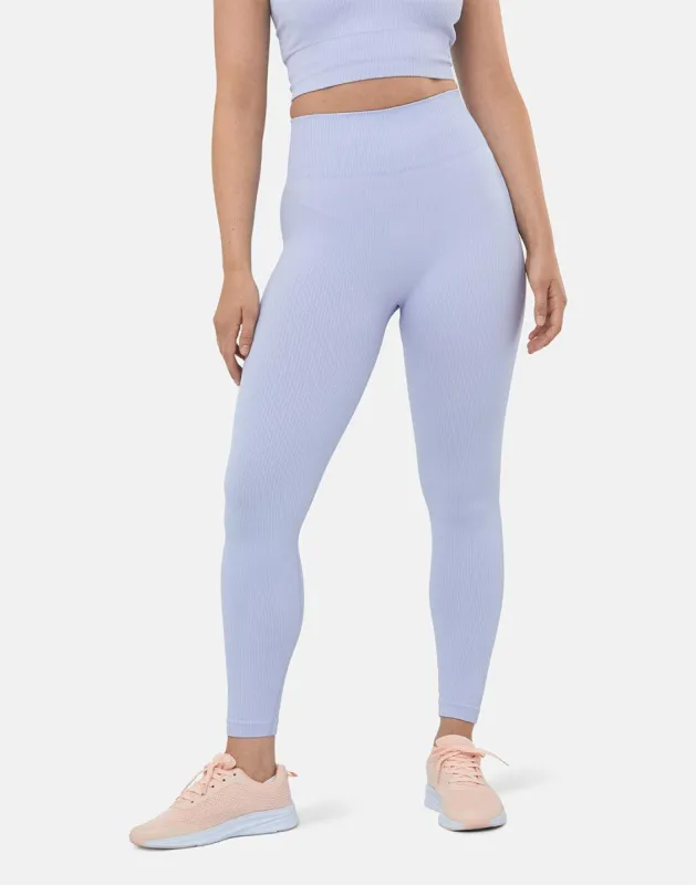 Lotus Rib Knit Legging in Lilac sold by Gym+Coffee