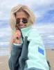 Half Zip Polar Fleece in Sea Green sold by Gym+Coffee