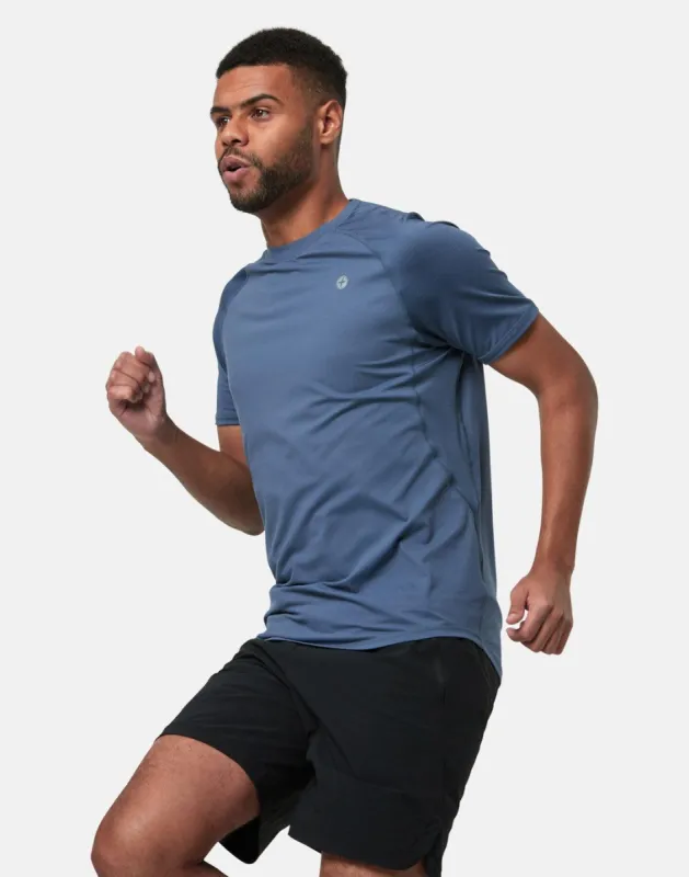 Relentless Tee in Thunder Blue sold by Gym+Coffee