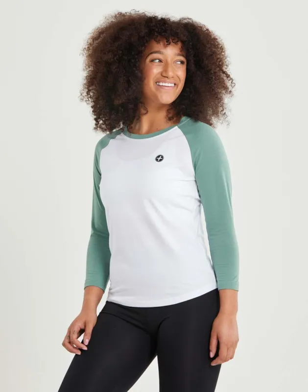Home Run Tee in Sage Green sold by Gym+Coffee