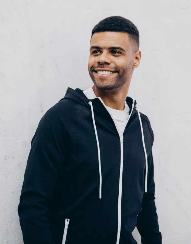 Chill Zip Hoodie in Black sold by Gym+Coffee