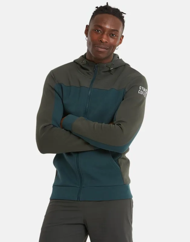 Traction Hoodie in Khaki/Moss Green sold by Gym+Coffee