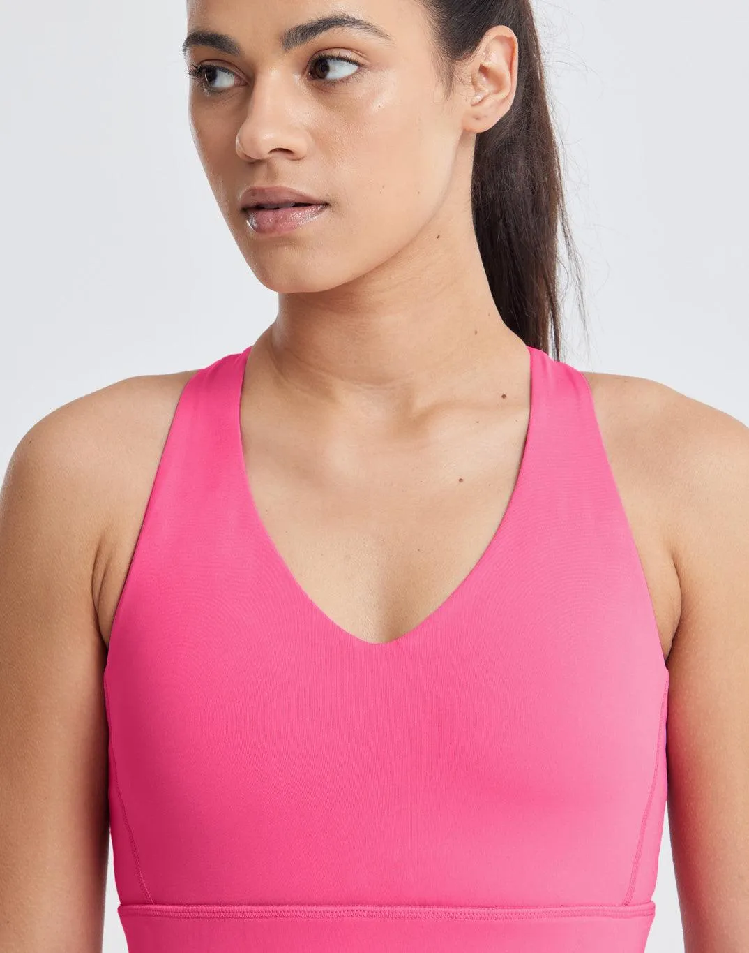 All-In V-Neck Bra in Flash Pink sold by Gym+Coffee product image thumbnail 5