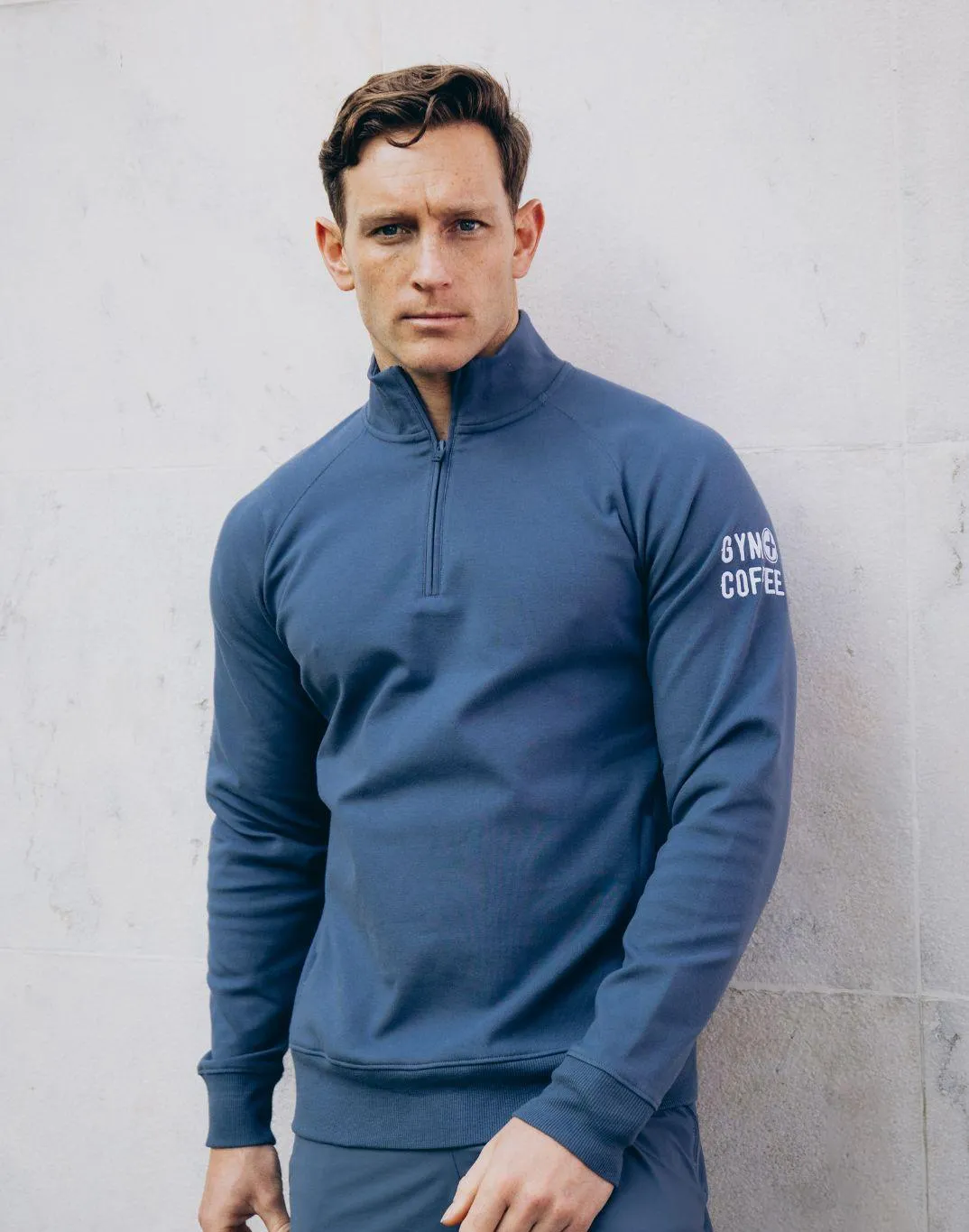 Chill Half Zip in Thunder Blue sold by Gym+Coffee product image thumbnail 3
