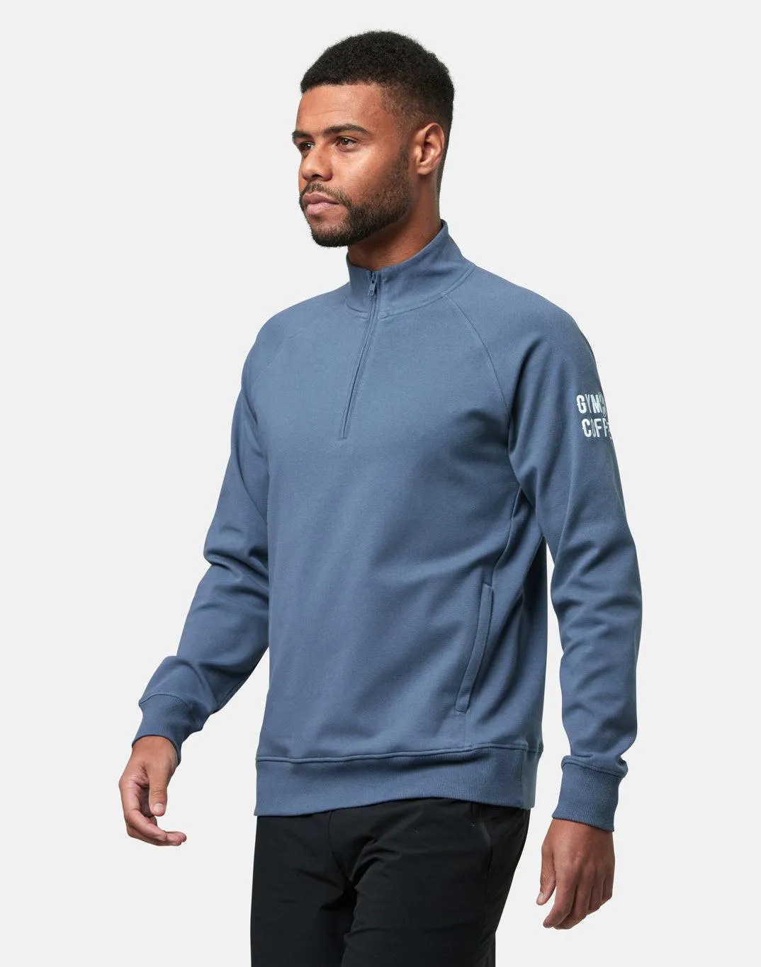 Chill Half Zip in Thunder Blue sold by Gym+Coffee