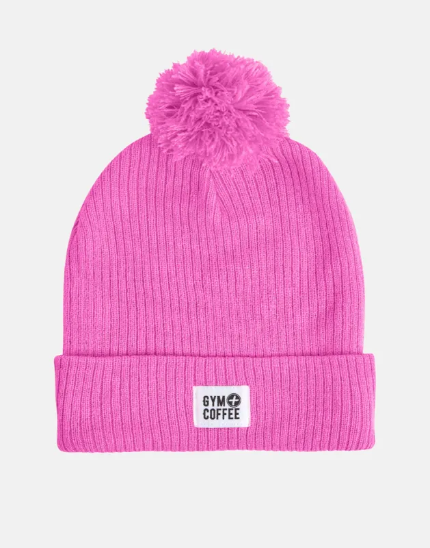 Rouge Bobble Beanie sold by Gym+Coffee