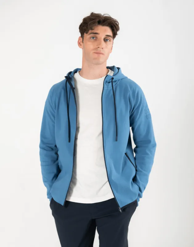 Chill Zip Hoodie in Astral Blue sold by Gym+Coffee