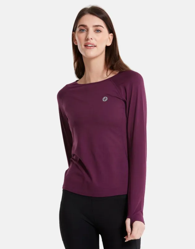 Advantage Long Sleeve in Sangria sold by Gym+Coffee