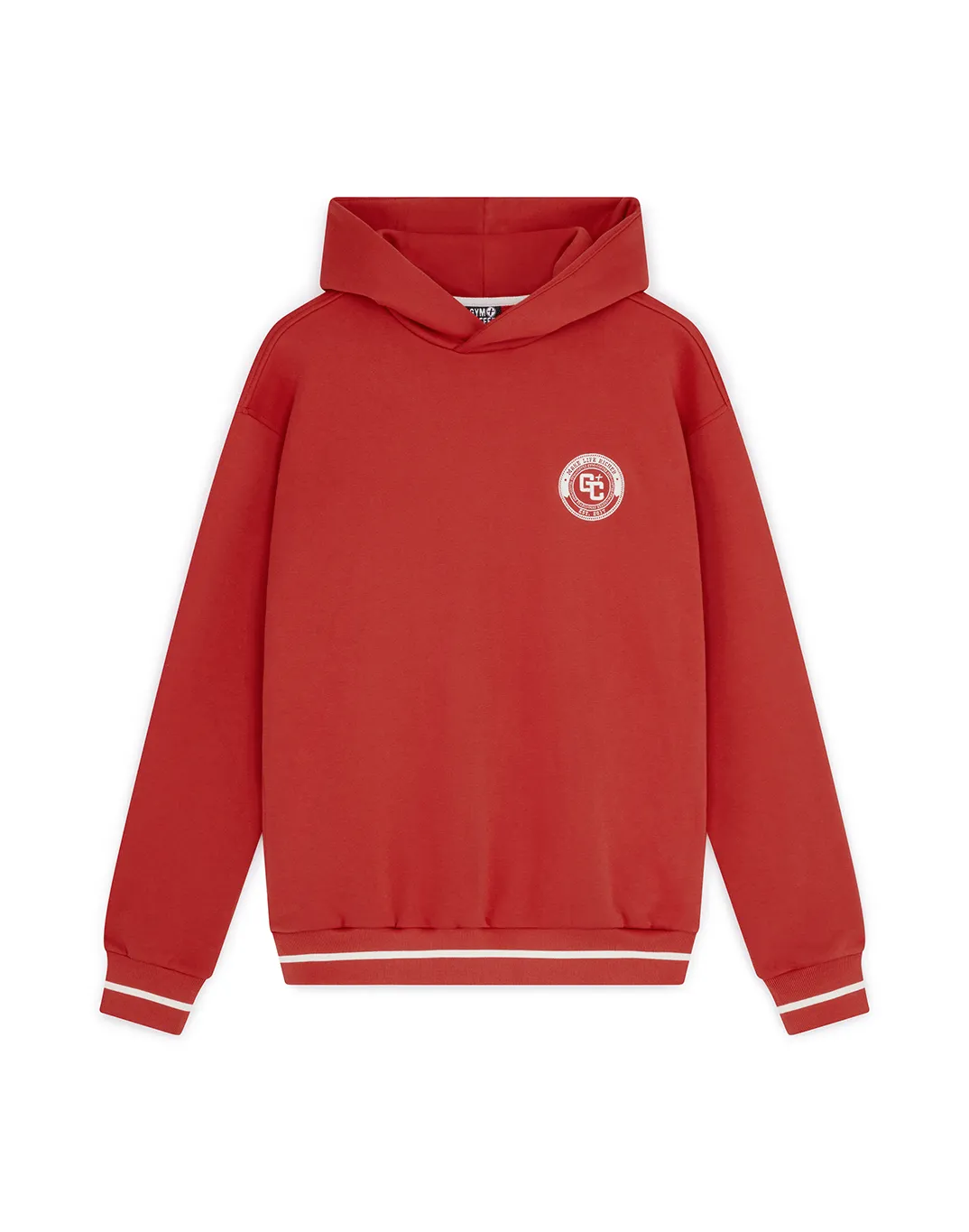 Varsity Hoodie in Crimson Red sold by Gym+Coffee product image thumbnail 2